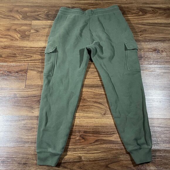 Hollister Fleece Sweatpants Tapered Drawstring Tapered Green Cotton Mens M FLAW - Picture 8 of 8